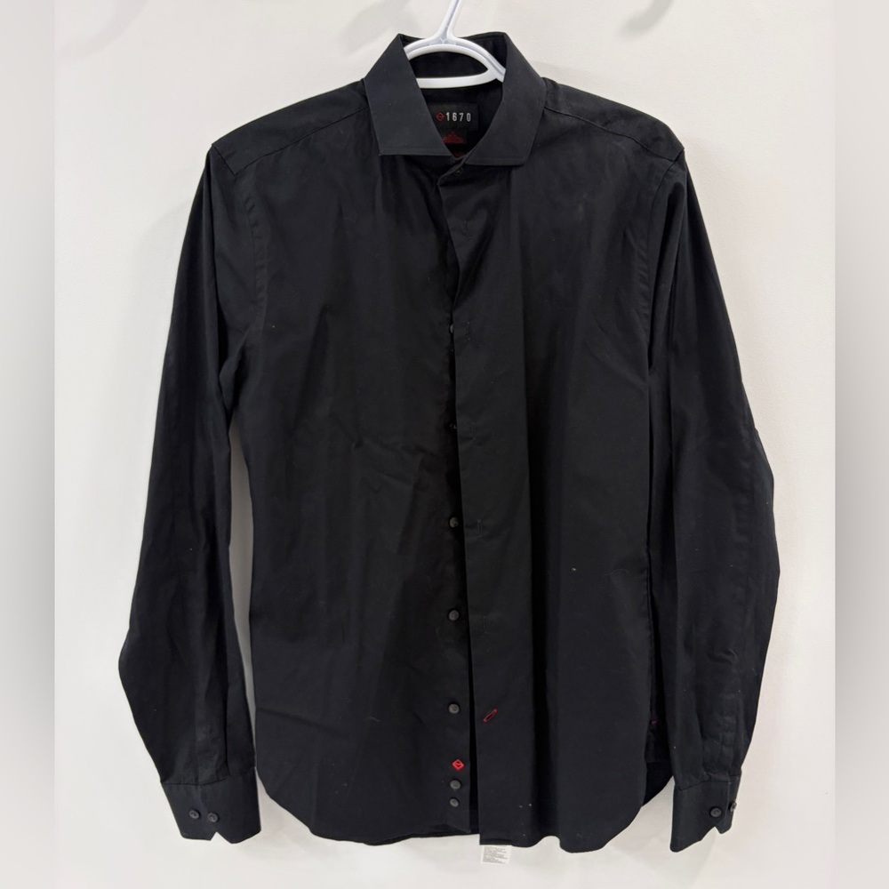 1670 Black Button Down Dress Shirt - 15 34/35